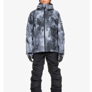 Quiksilver Kids Black and Gray Ski Jacket